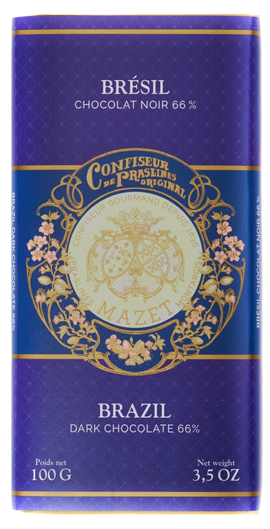 MAZET Tablettes Chocolat Noir Bresil 100g