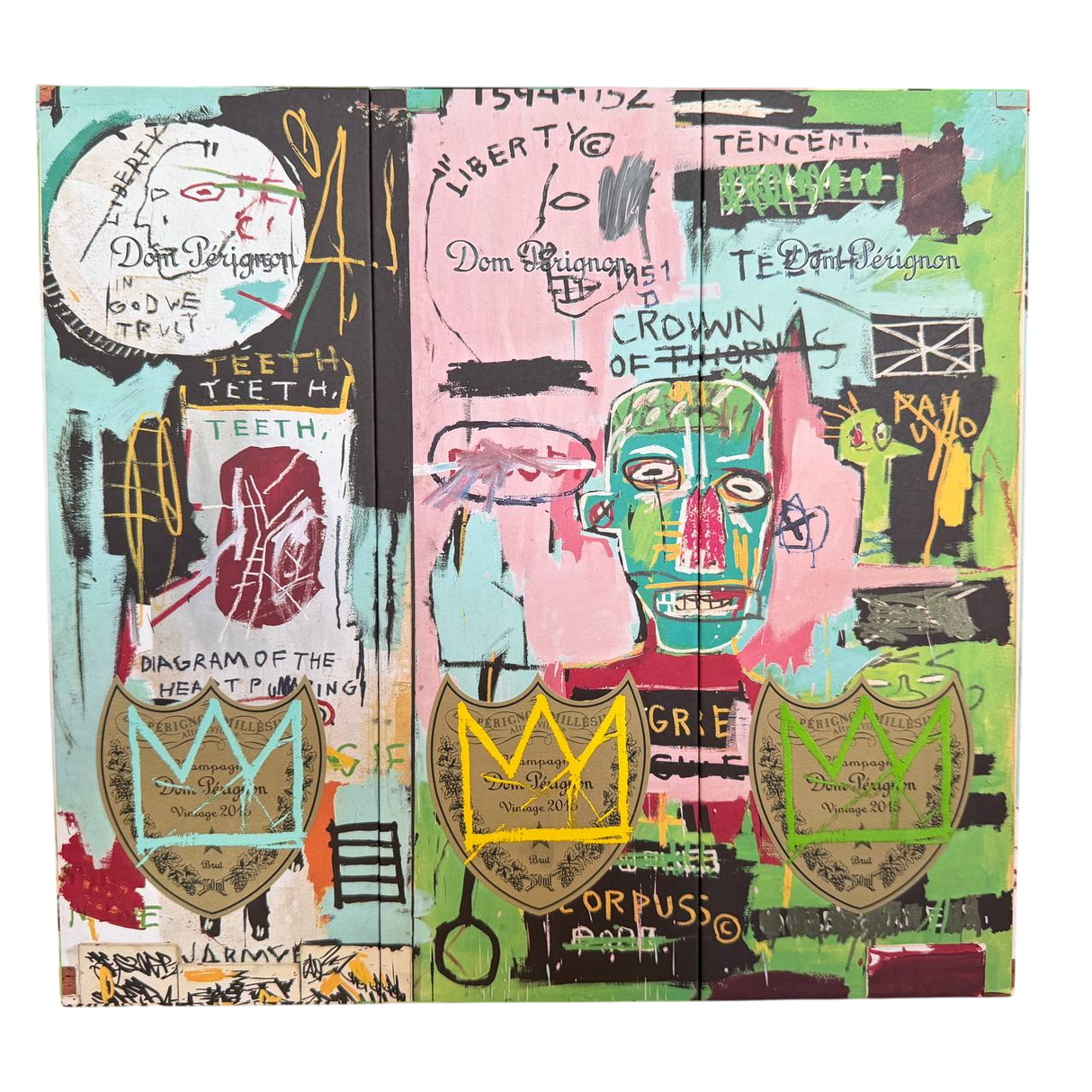 Dom Perignon Jean-Michel Basquiat Brut 2015 Gift Box SF Set of 3