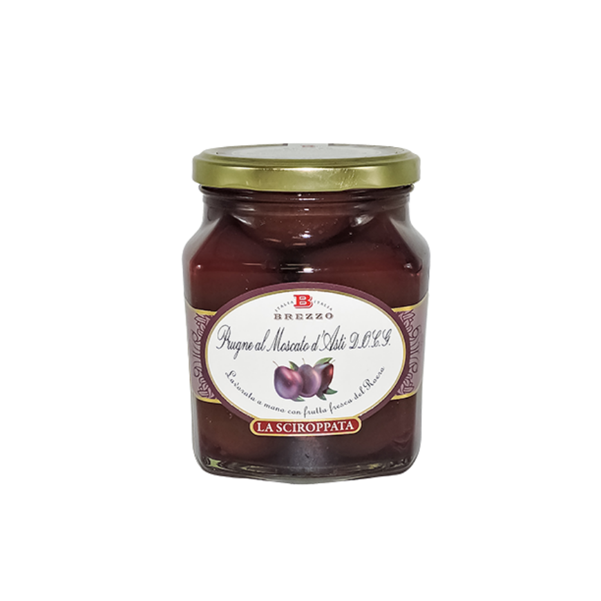 Brezzo Plums in Moscato Syrup 620g.