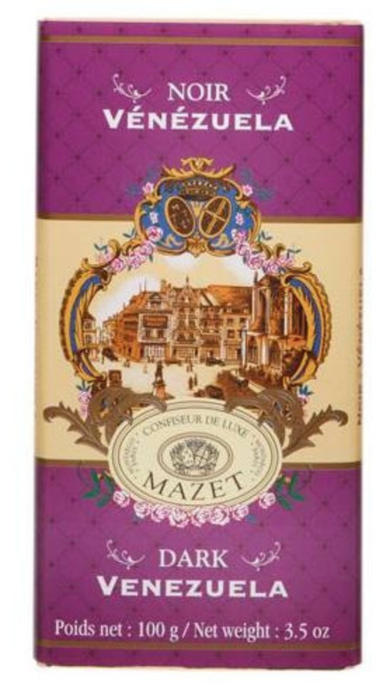 MAZET Tablettes Chocolat Noir Venezuela 100g