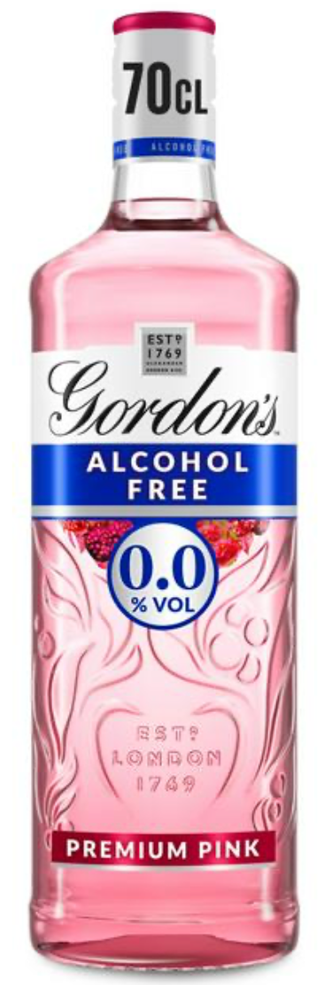 Gordons Premium Pink Alcohol Free Gin 70cl