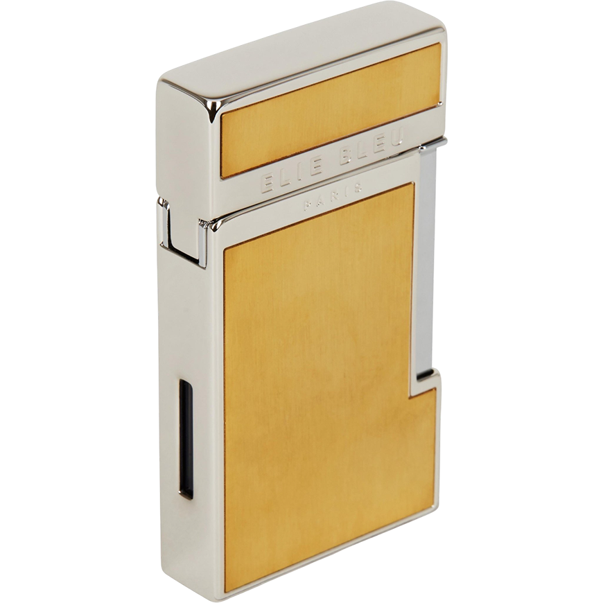 Elie Bleu Cigar Jet Flame Lighter Brushed Gold with cover
