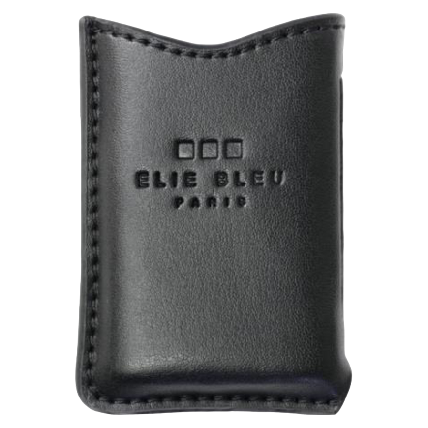 Elie Bleu Cigar Jet Flame Lighter Case Black Leather