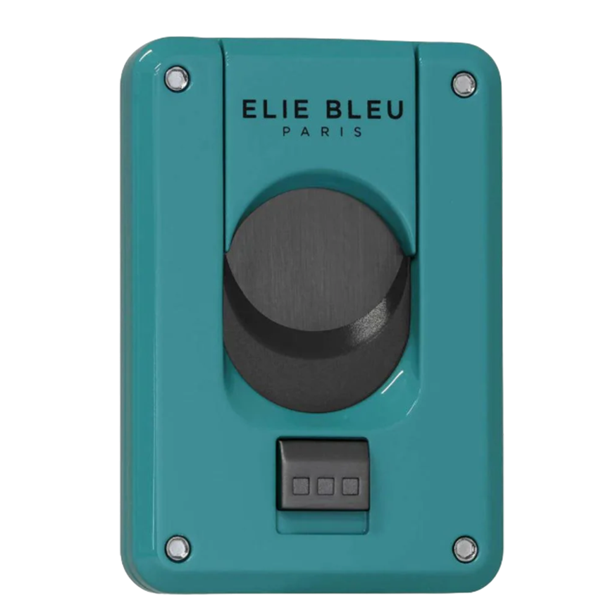 Elie Bleu Cigar Cutter Blue Lacquer Black Blade