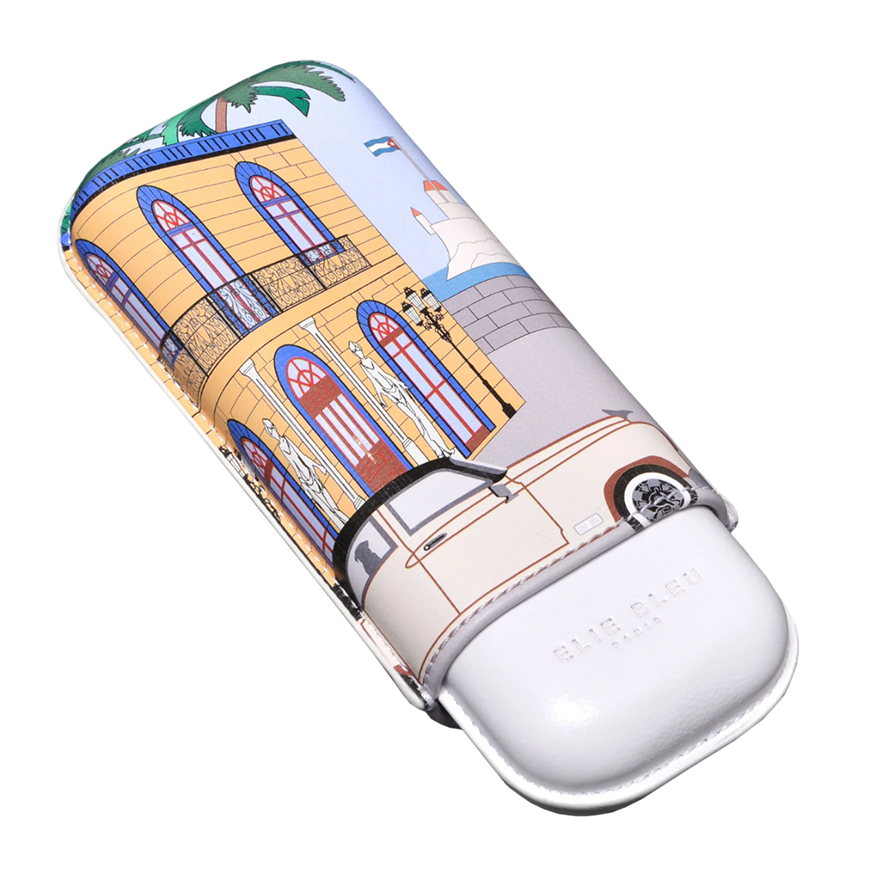 Elie Bleu Cigar Case Casa Cubana "Le Parisien" for 2 Cigars