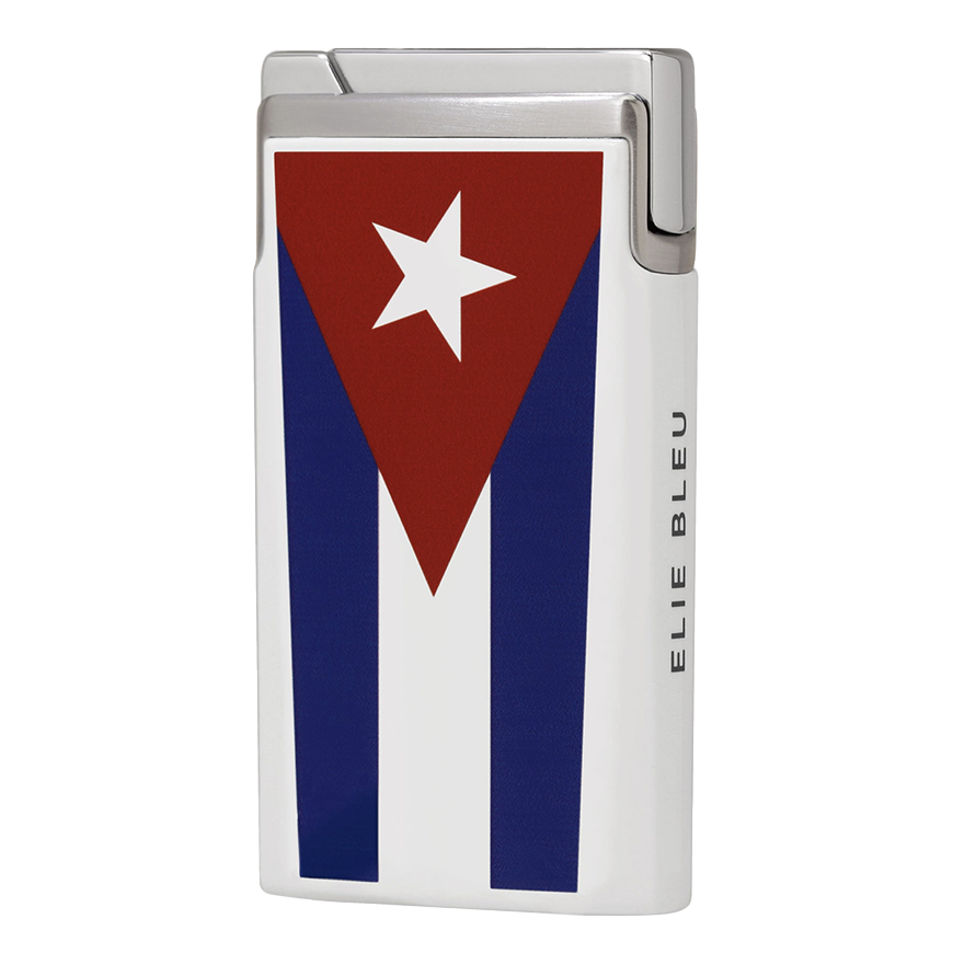 Elie Bleu Cigar J15 Jet Flame Lighter Cuban Flag