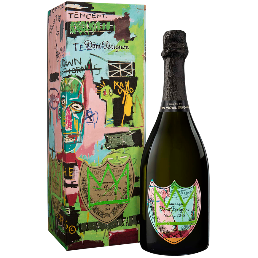 Dom Perignon Jean-Michel Basquiat Brut 2015 Green Gift Box