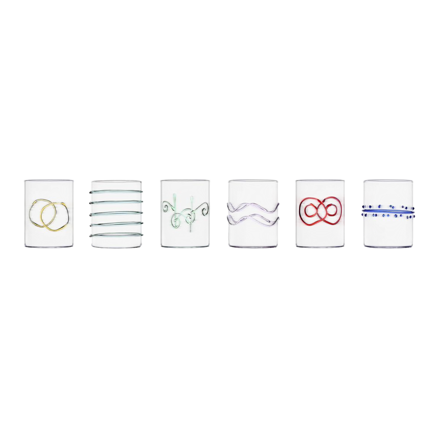 Ichendorf Milano DECO ARLECCHINO Water Glasses Set of 6