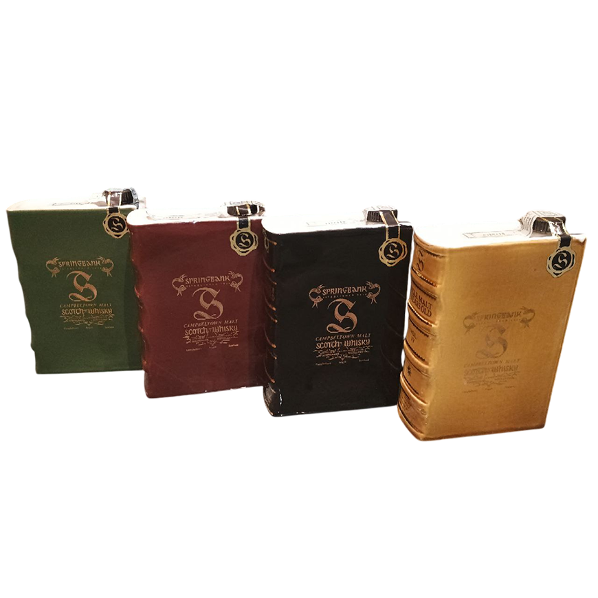 Springbank Ceramic Book Decanters Limited Edition Vol. I-IV 70cl