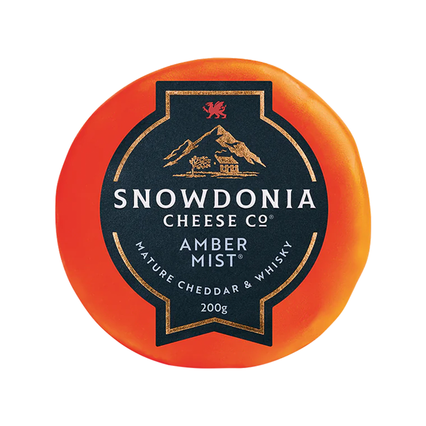 Snowdonia Cheese Whisky Cheddar Amber Mist 200g