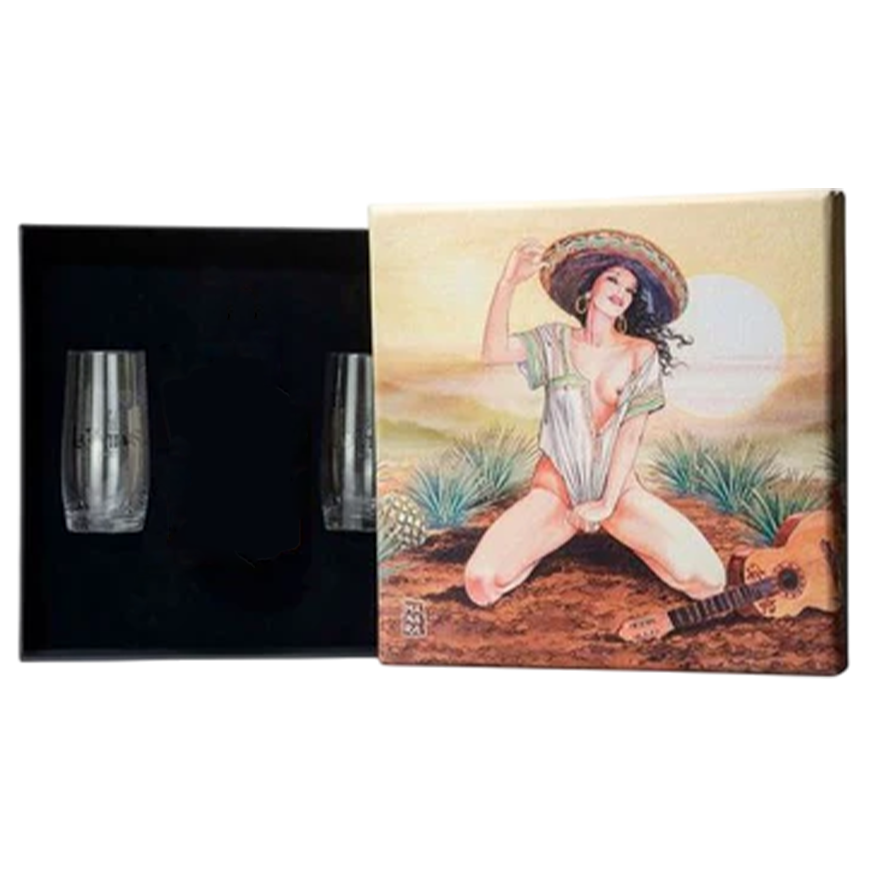 J. Rose La7Vidas Gin Box with 2 Glasses without Bottle