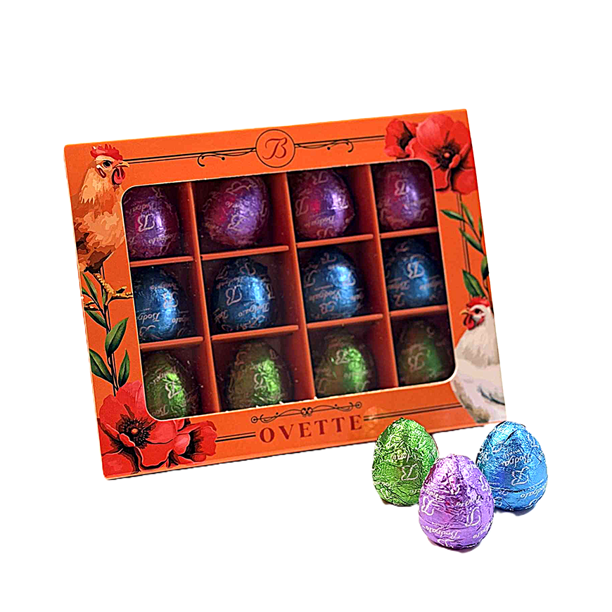 Bodrato Box Assorted Foil Coated 12 Eggs Easter 150g