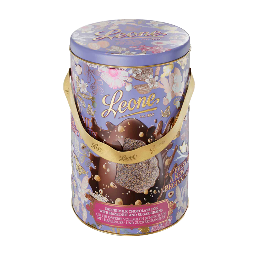 Leone Secret Garden Cri Cri Milk Chocolate Hazelnut Easter Egg 350g