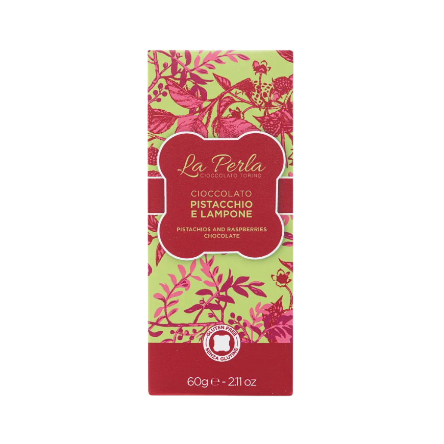 La Perla Chocolate Cioccolato Pistachio & Raspberries 60g