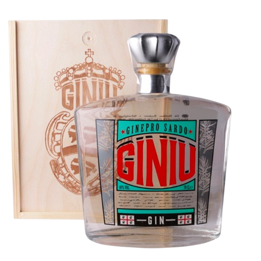Silvio Carta Giniu Wooden box 70cl