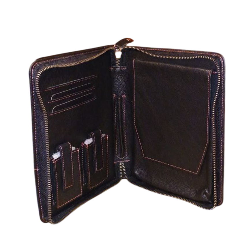 Pierre Cardin Leather Travel Case Black