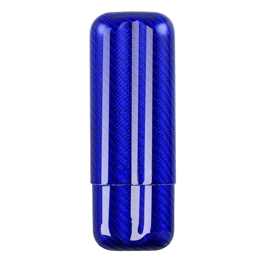 Cigar Case Carbon Blue for 2pcs