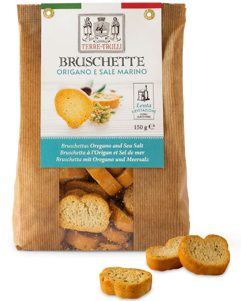 "Terre dei Trulli" Bruschettas With Oregano and Sea Salt 150g