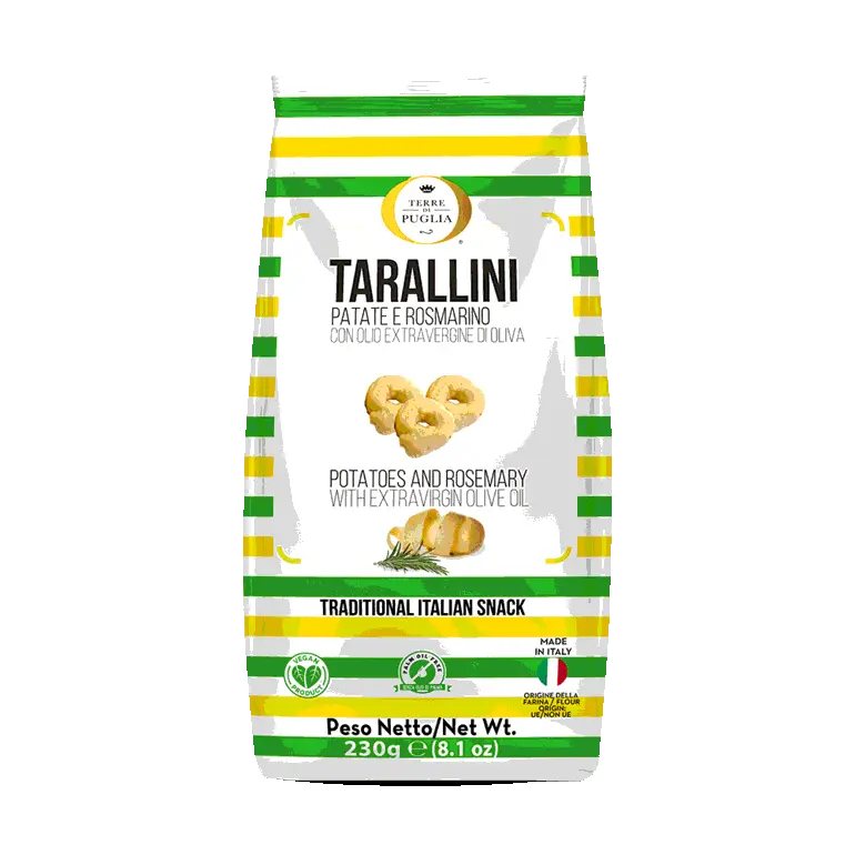 Terre di Puglia TARALLINI OLIVE OIL AND EXTRA VIRGIN OLIVE OIL potato & rosemary (230g)
