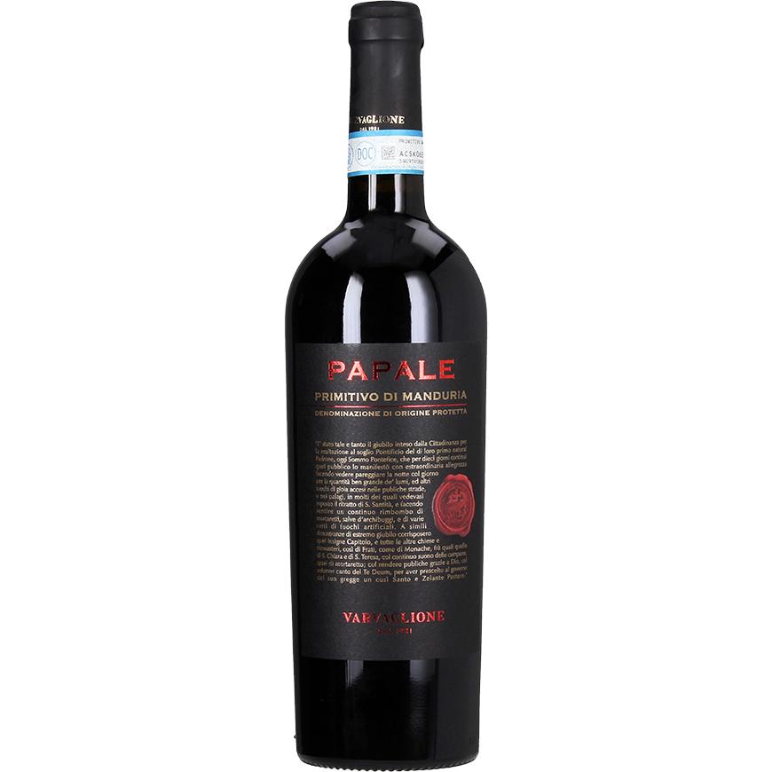 Varvaglione Papale Primitivo di Manduria 2022 Double Magnum Wooden Box