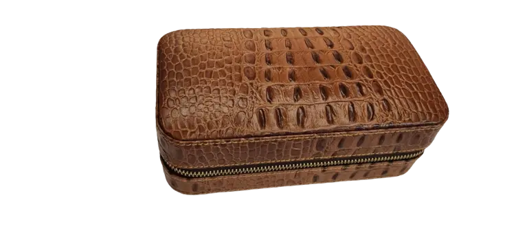 Travel Leather Brown Humidor