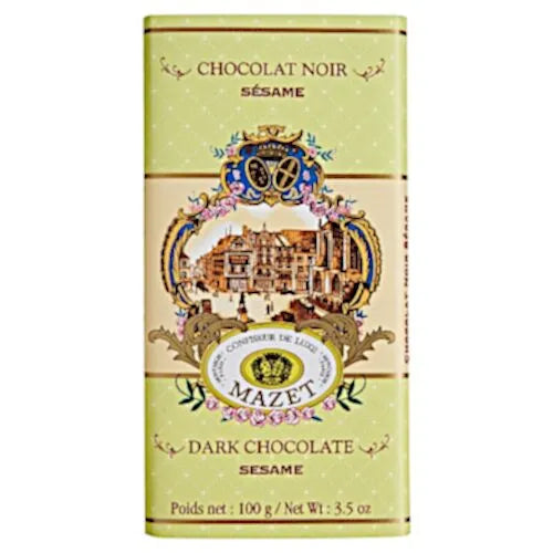 MAZET Tablettes Chocolat Noir Sesame 100g