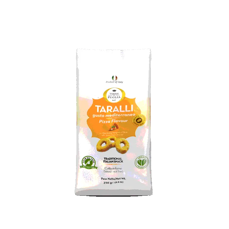 Terre di Puglia TARALLI WITH EXTRA VIRGIN OLIVE OIL pizza flavour (250g)