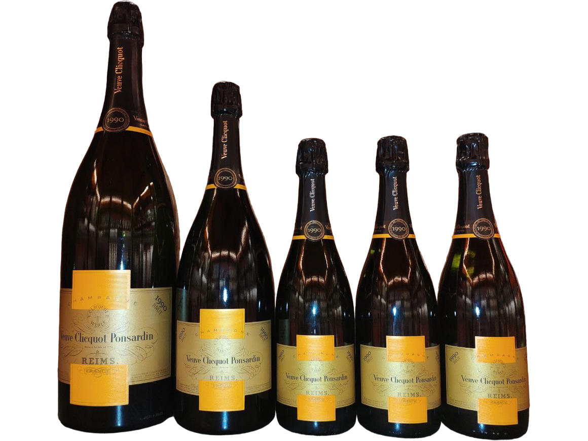 Veuve Clicquot Ponsardin Vintage Brut Cave Privee 1990 Set of 5