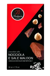 Bodrato Hazelnut and Maldon Salt Chocolate 50g