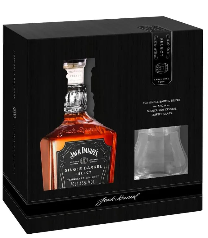 Jack Daniels Single Barrel with Glencairn Glasses 70cl