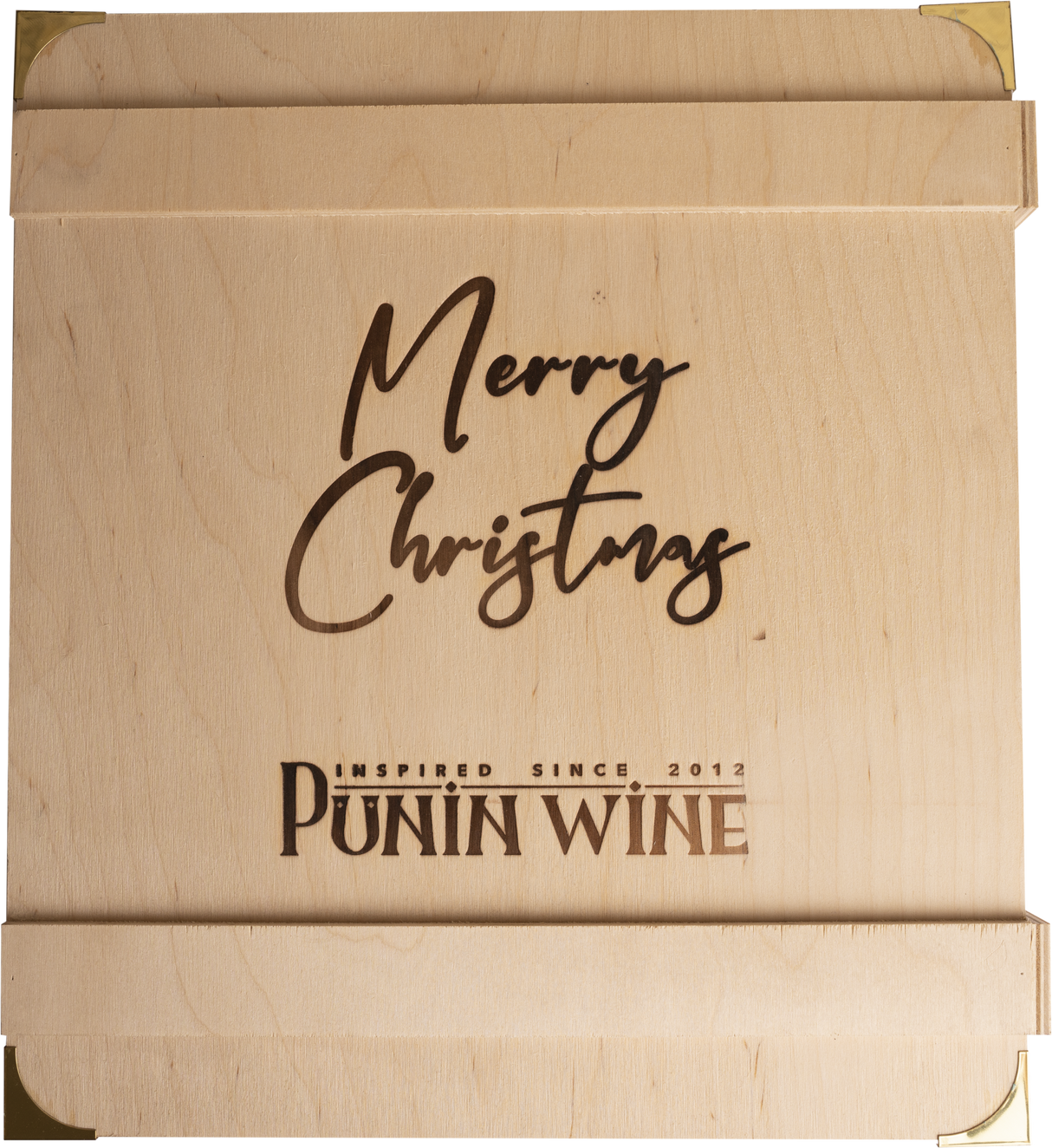 Gift Box Happy Merry Christmas For 2 Bottle