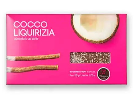 Bodrato Coconut Licorice Milk Chocolate 50g