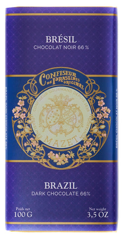 MAZET Tablettes Chocolat Noir Bresil 100g