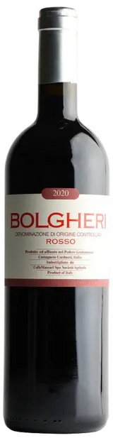 Bolgheri Rosso DOC by Grattamacco 2020