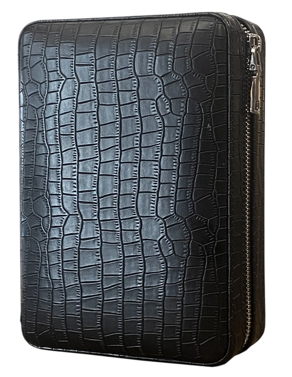 Leather Travel Case Brown/Red