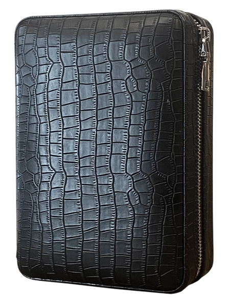 Leather Travel Case Brown/Red