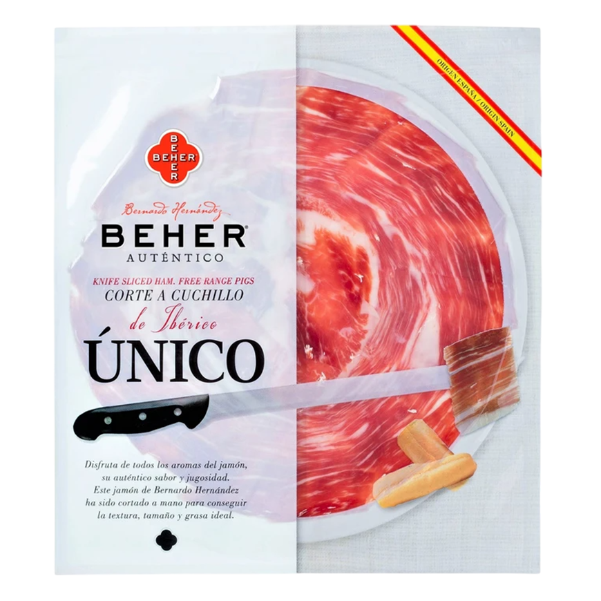 Beher Unico Knife Sliced Ham 90g Plato