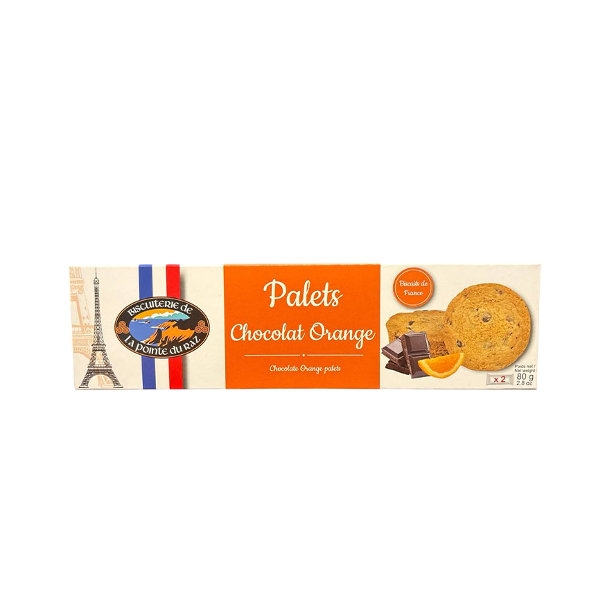 Biscuiterie De La Pointe Du Raz & Chocolate-Orange Palets 80g