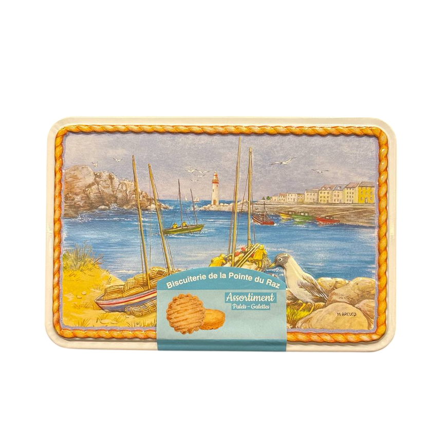 Biscuiterie De La Pointe Du Raz & Palets and Gallets Assortiment Metal Box Boat Ropes 280g