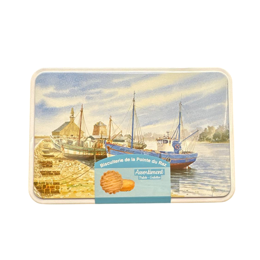 Biscuiterie De La Pointe Du Raz & Palets and Gallets Assortiment Metal Box Camaret Morel 280g