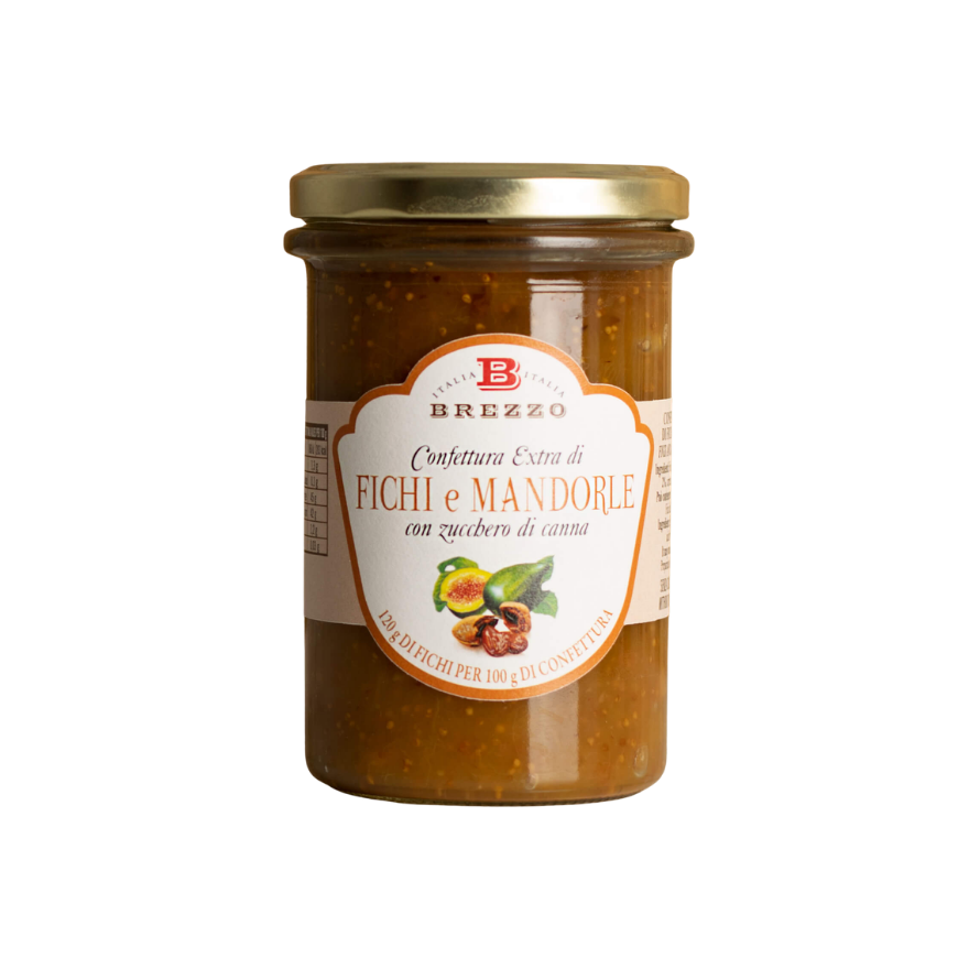Brezzo Jams With Cane Sugar Figs and Almonds 350g.