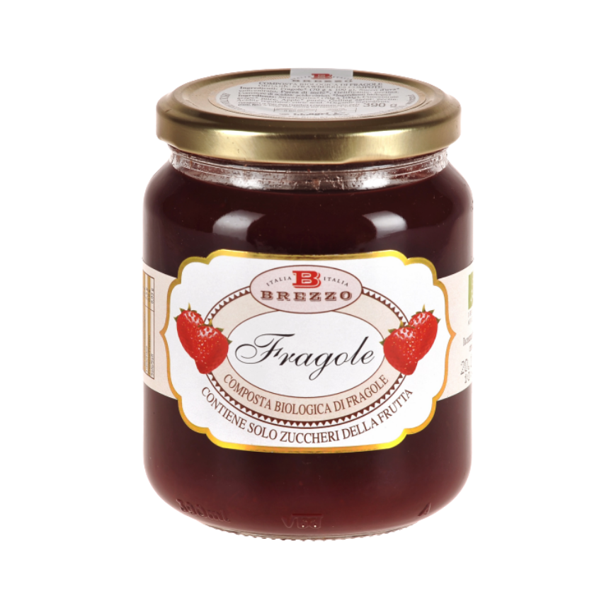 Brezzo Organic Compotes Strawberry 390g.