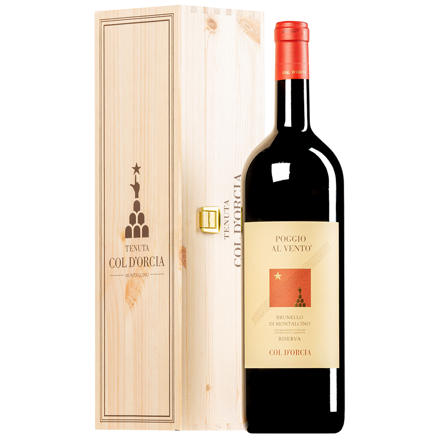Col d'Orcia Poggio al Vento Brunello di Montalcino DOCG Riserva 2016 Double Magnum Wooden Box
