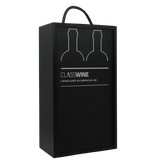 ClassWine Black Wooden Case for 2 Bottles