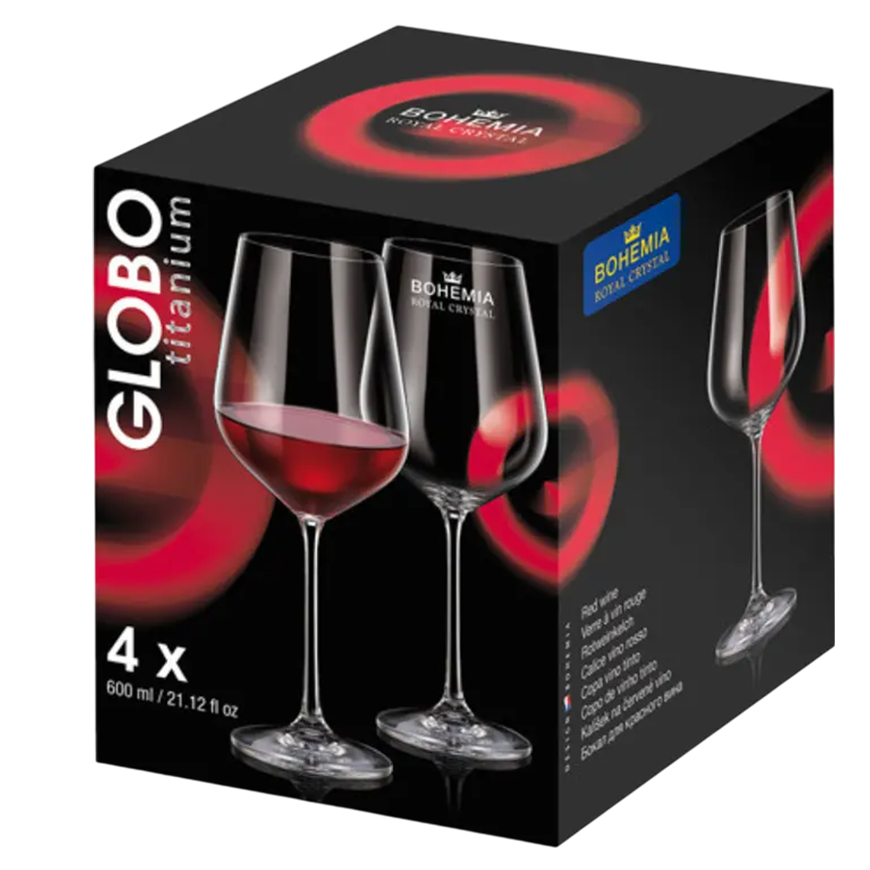 ClassWine Crystal Bohemia Box of 4 Globo Glasses 60cl