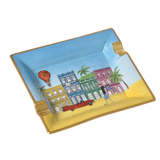 Elie Bleu Porcelain Ashtray "Casa Cubana" Landscape