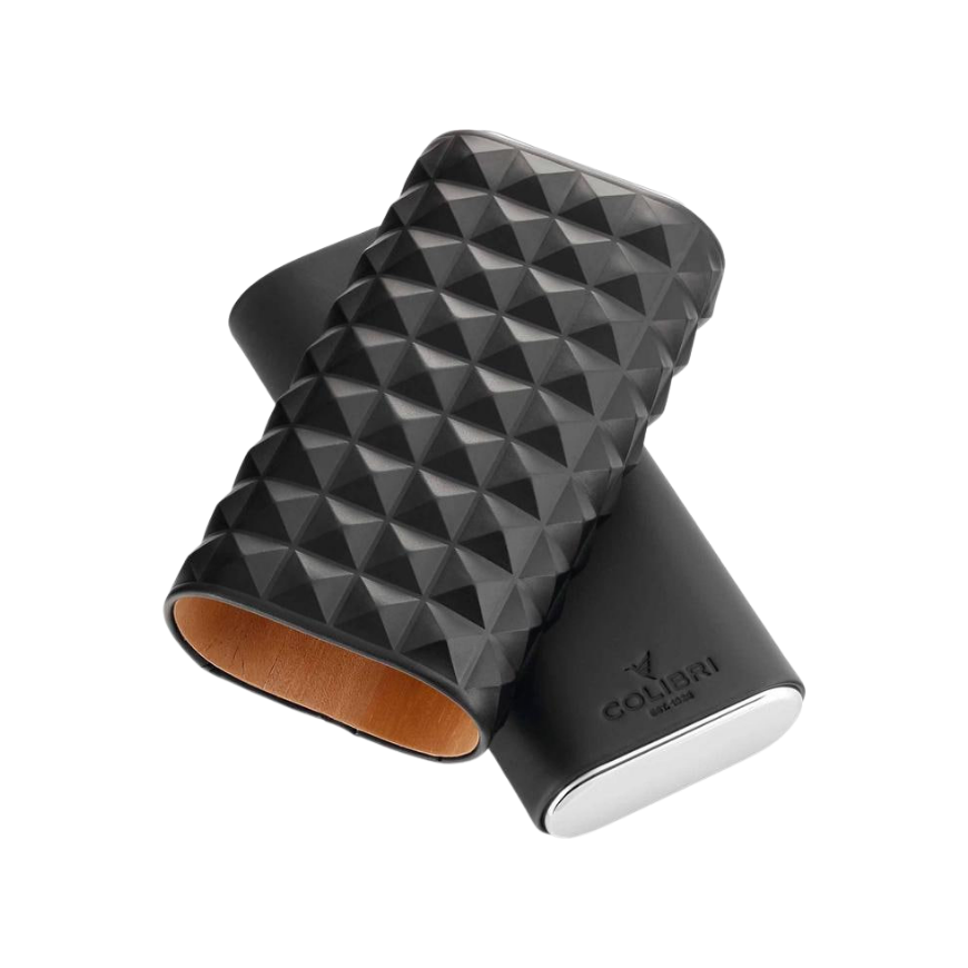 Colibri Cigar Case Quasar 3 Fingers Black Crome