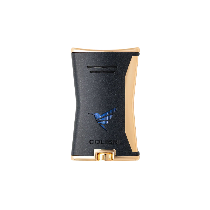 Colibri Slim Black + Gold Single Jet Lighter