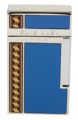 Elie Bleu Cigar Jet Flame Lighter Blue Japanese Lacquer Alba Marquetry