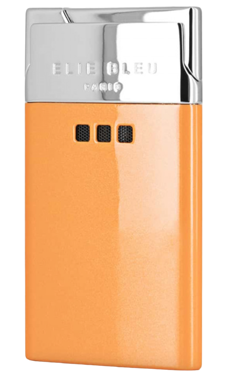 Elie Bleu Cigar Jet Flame Lighter Orange Lacquer